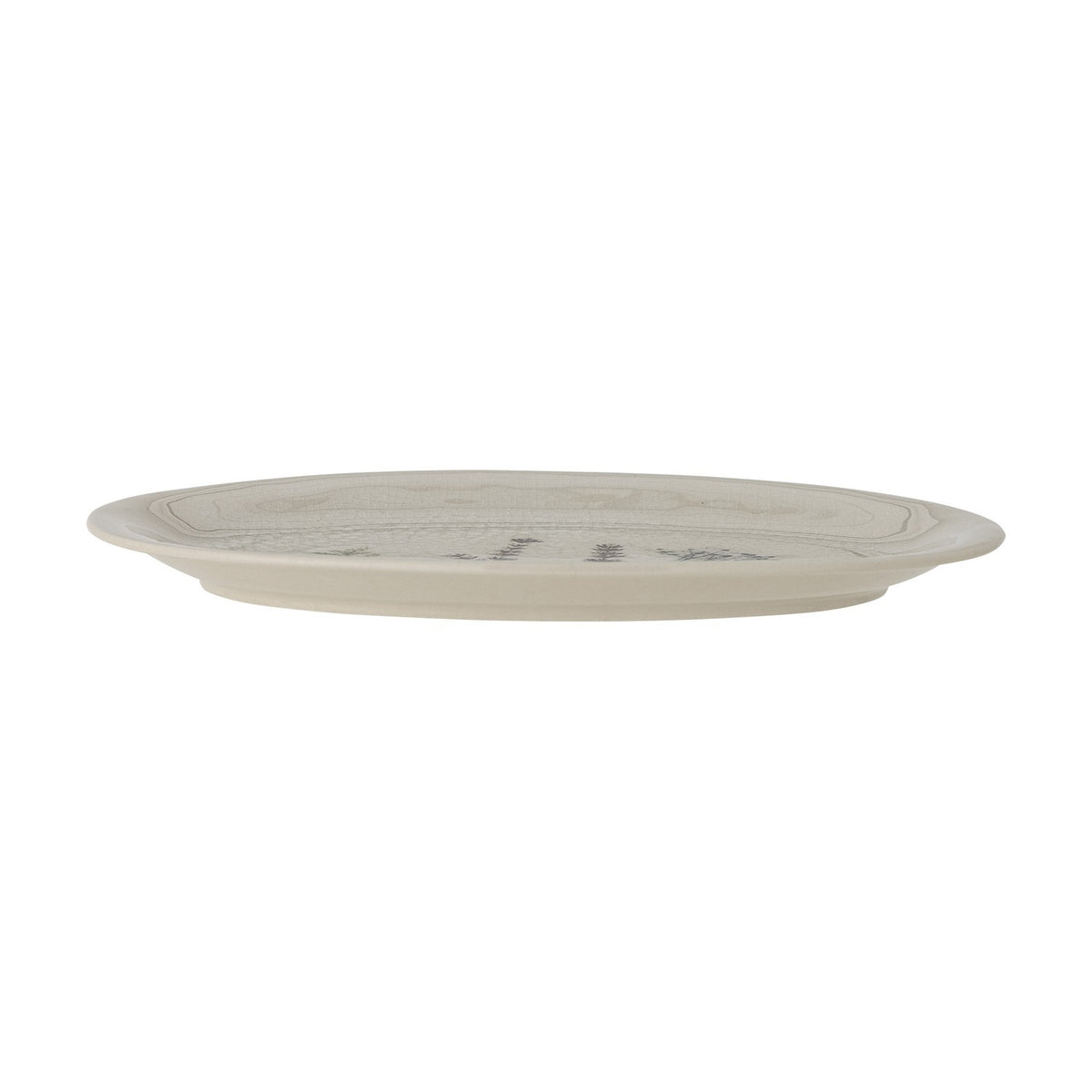 Bea Crackle Stoneware Platter 28.5x18cm - Cream