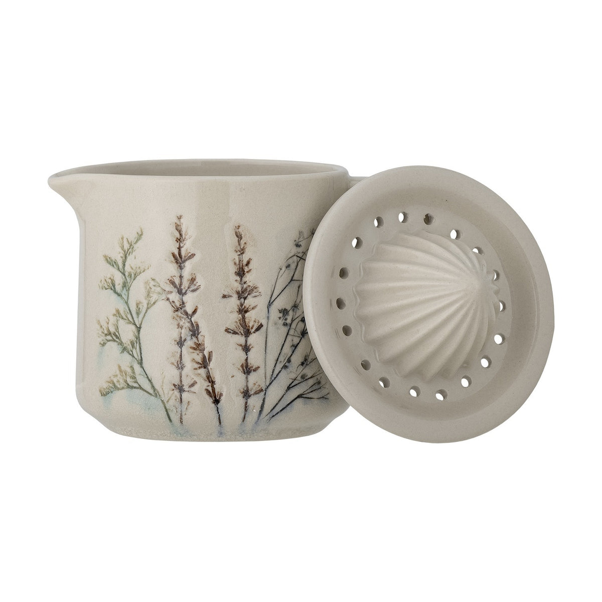 Bea Floral Stoneware Lemon Squeezer - Cream