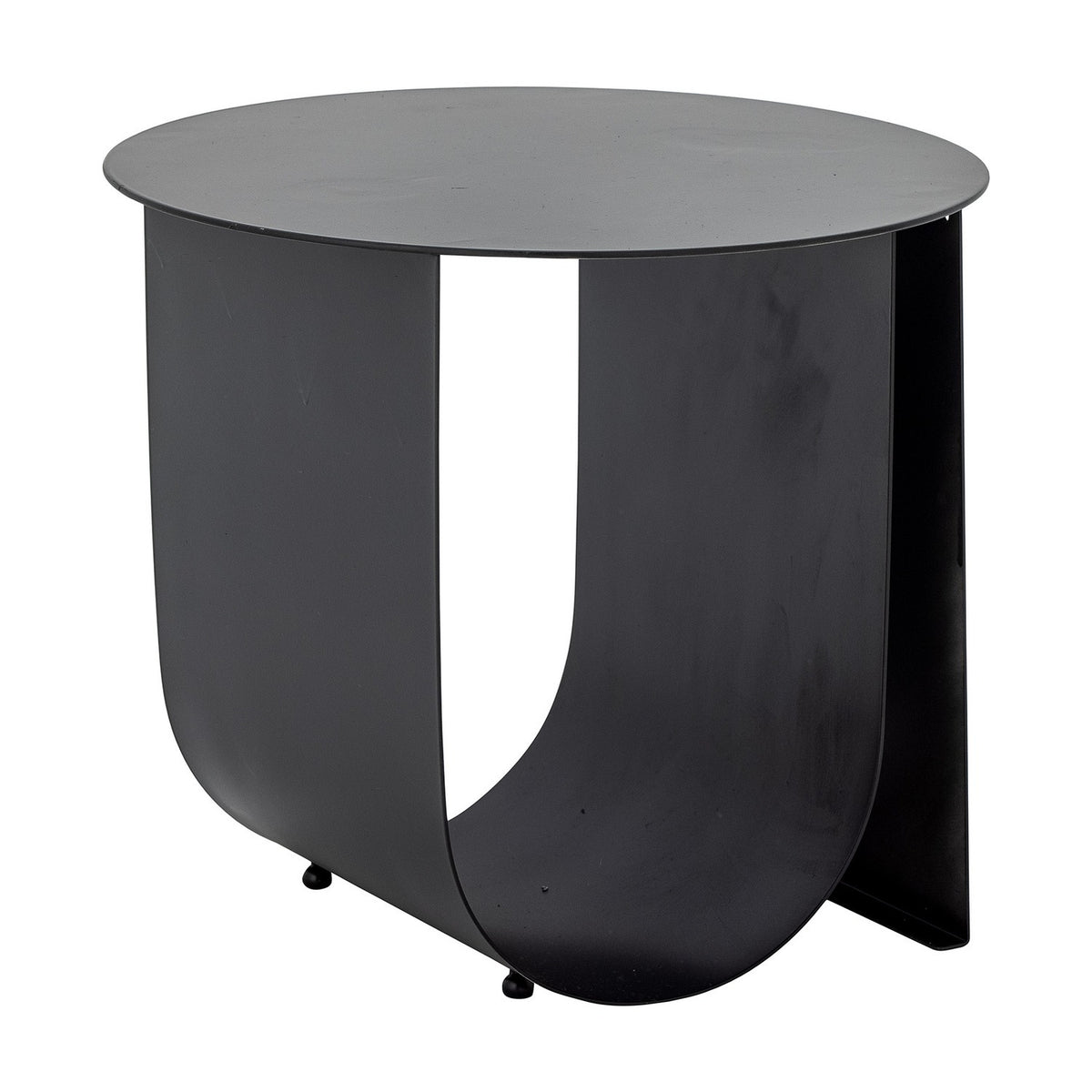 Cher Round Iron Side Table - Black