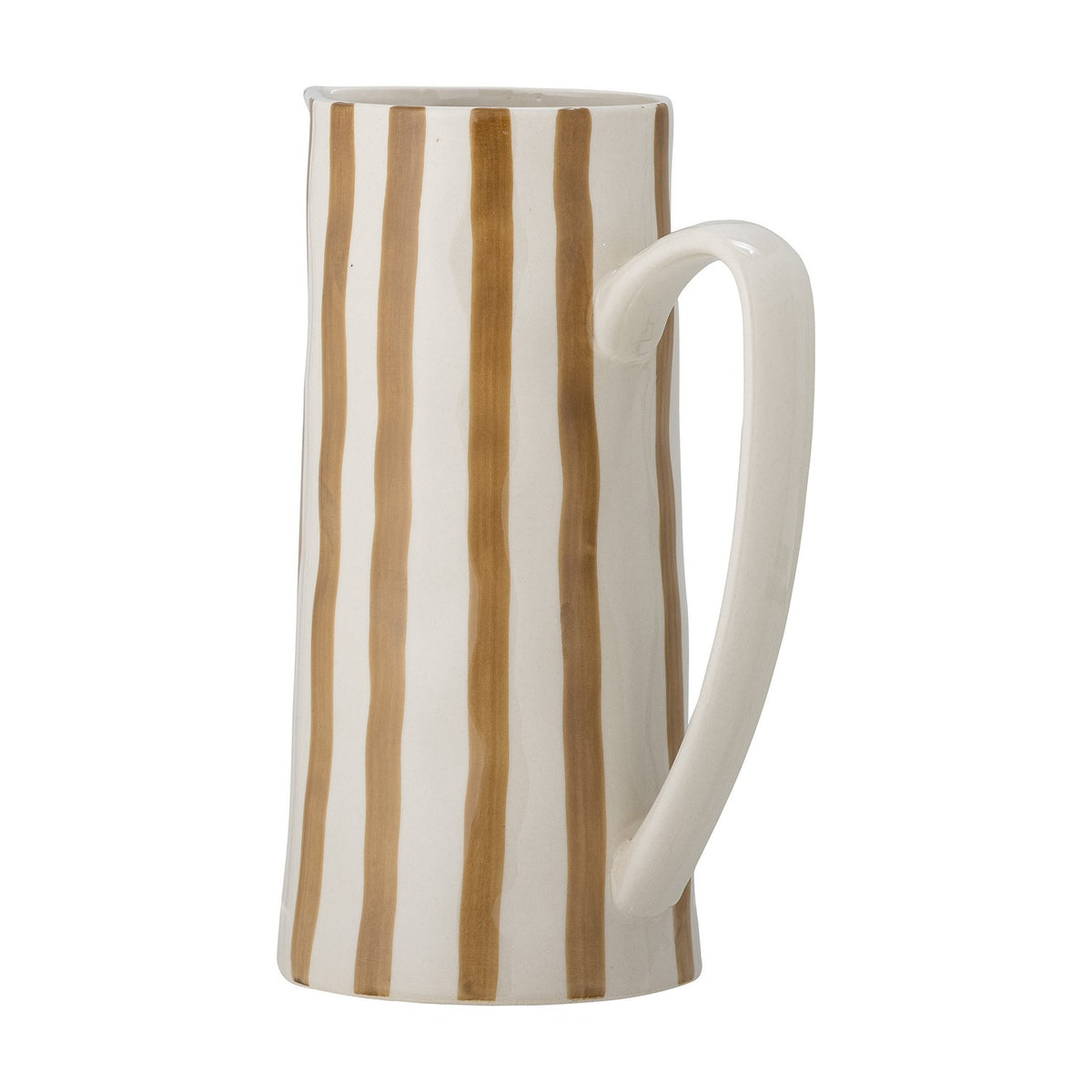 Begonia Striped Stoneware Jug 1300ml - Brown