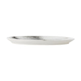 Paula Striped Stoneware Side Plate - White