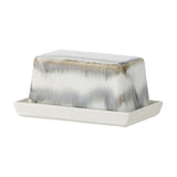 Paula Stoneware Butter Dish - White