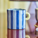 Phoenix Striped Stoneware Mugs 250ml Set of 2 - Multi
