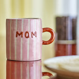 Cherish Striped Stoneware Mug 325ml - Pink