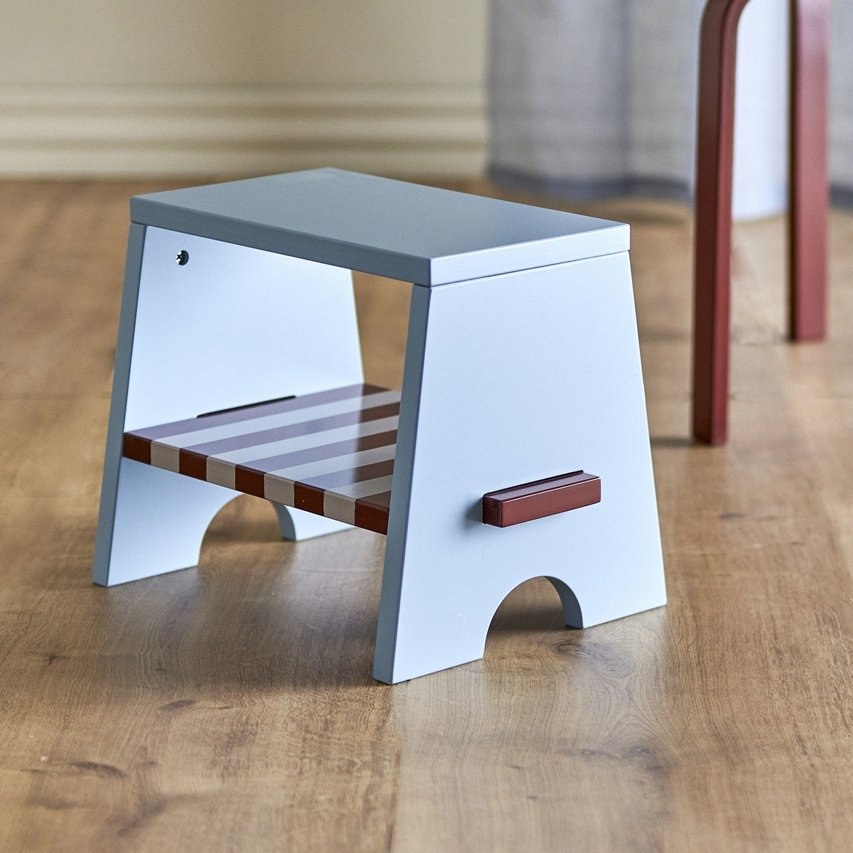 Liova Striped Kids Stool - Blue