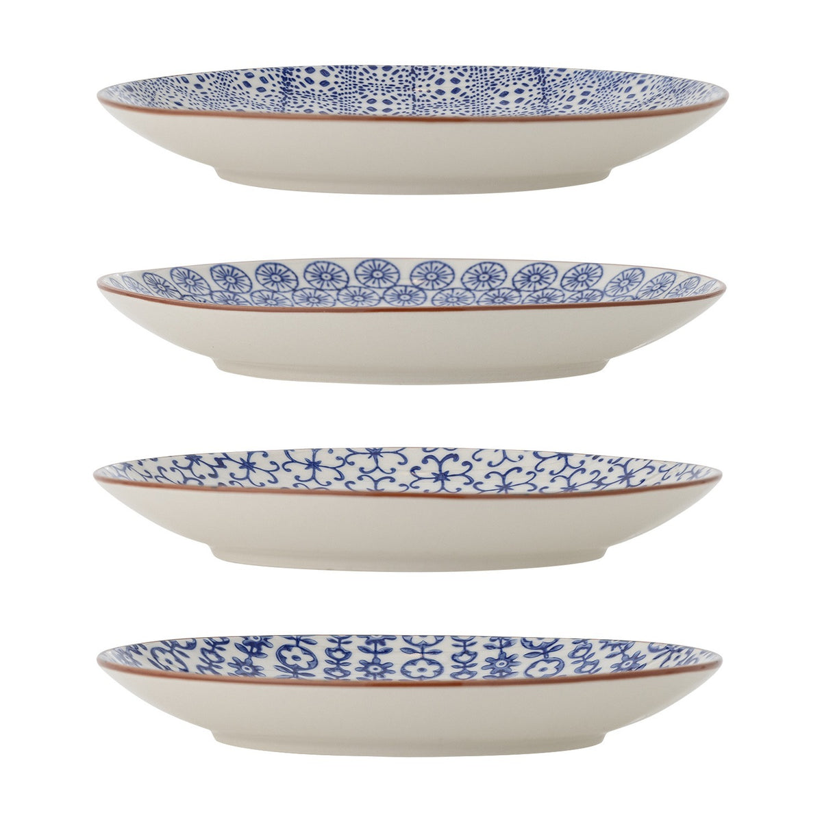 Karine Floral Stoneware Side Plates Set of 4 - Blue