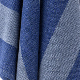 Frello Striped Cotton Throw - Blue