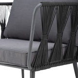 Pavone Fire-resistant Iron Garden Chair - Black