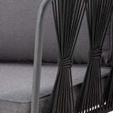 Pavone Fire-resistant Iron Garden Sofa - Black