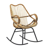 Reine Rattan Rocking Chair - Brown