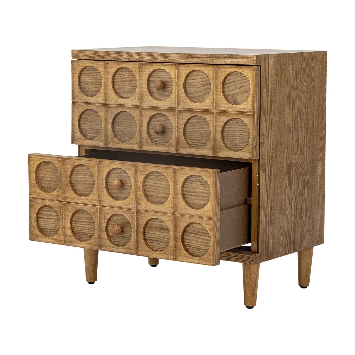 Vester Geometric Chest of Drawers - Brown