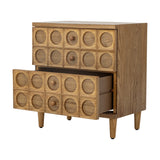 Vester Geometric Chest of Drawers - Brown