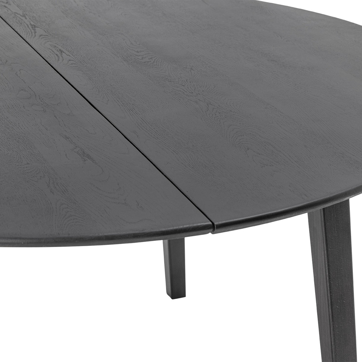 Peron Round Wooden Dining Table - Black