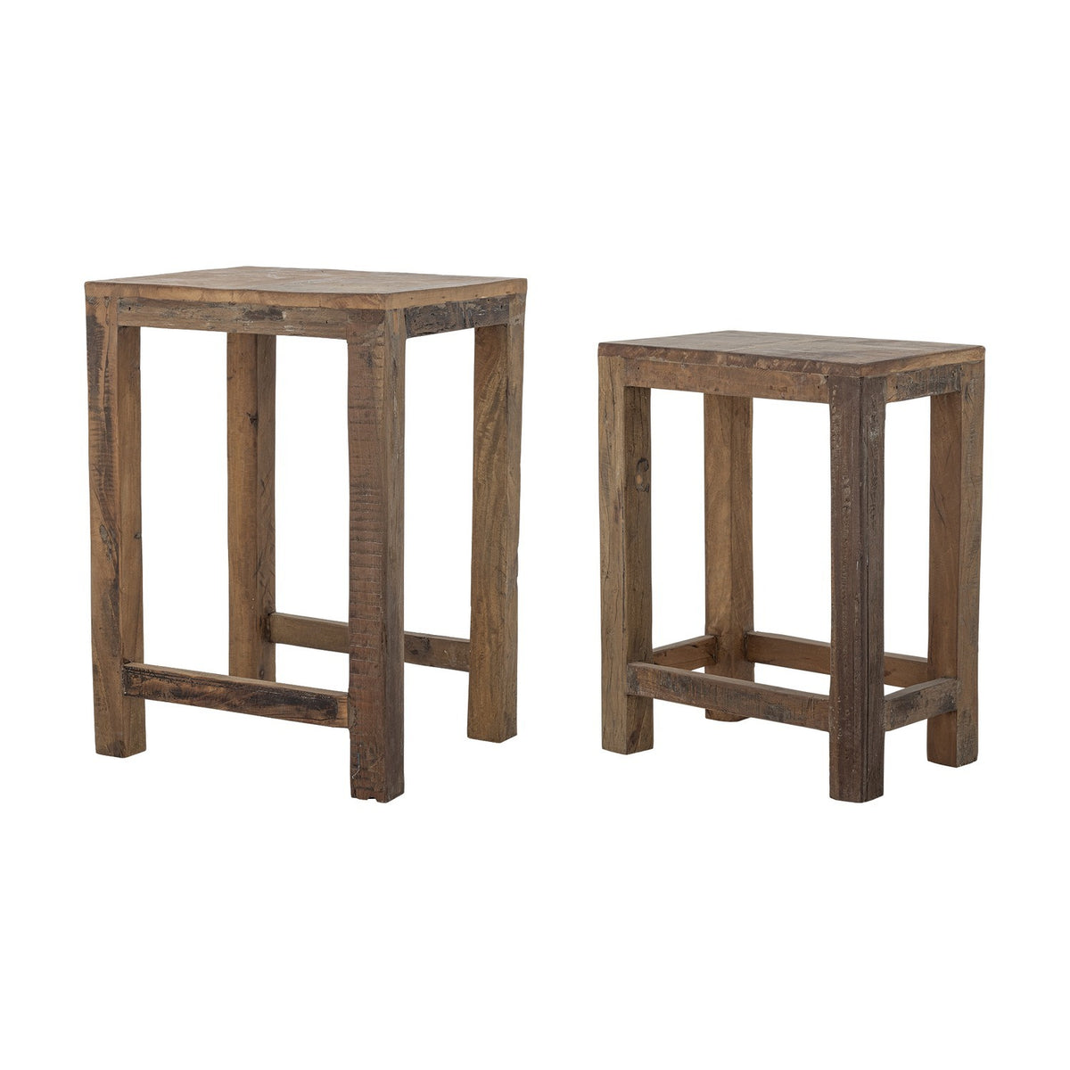 Galen Wooden Side Tables Set of 2 - Brown
