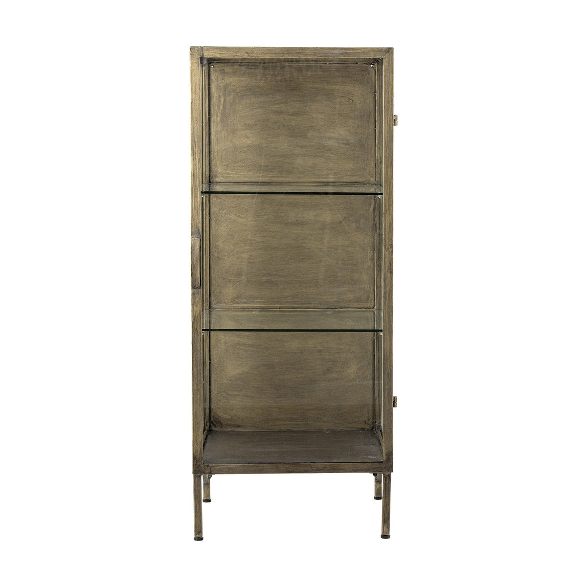 Saone Glass Cabinet - Brass