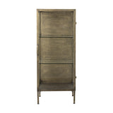 Saone Glass Cabinet - Brass