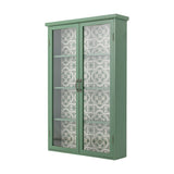 Hazem Floral Wooden Cabinet - Green