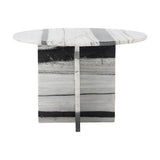Rosito Striped Marble Coffee Table - White