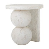 Tally Round Resin Side Table - White