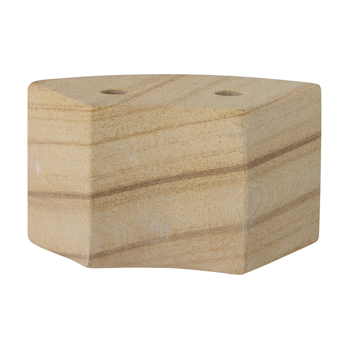 Florida Sandstone Candle Holder - Beige