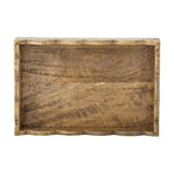 Namira Wavy Wooden Tray - Brown
