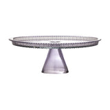 Tayo Round Glass Cake Stand with Lid - Multi