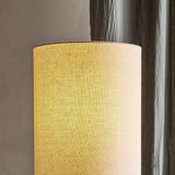 Fabiola Glass Table Lamp with Linen Shade - Beige