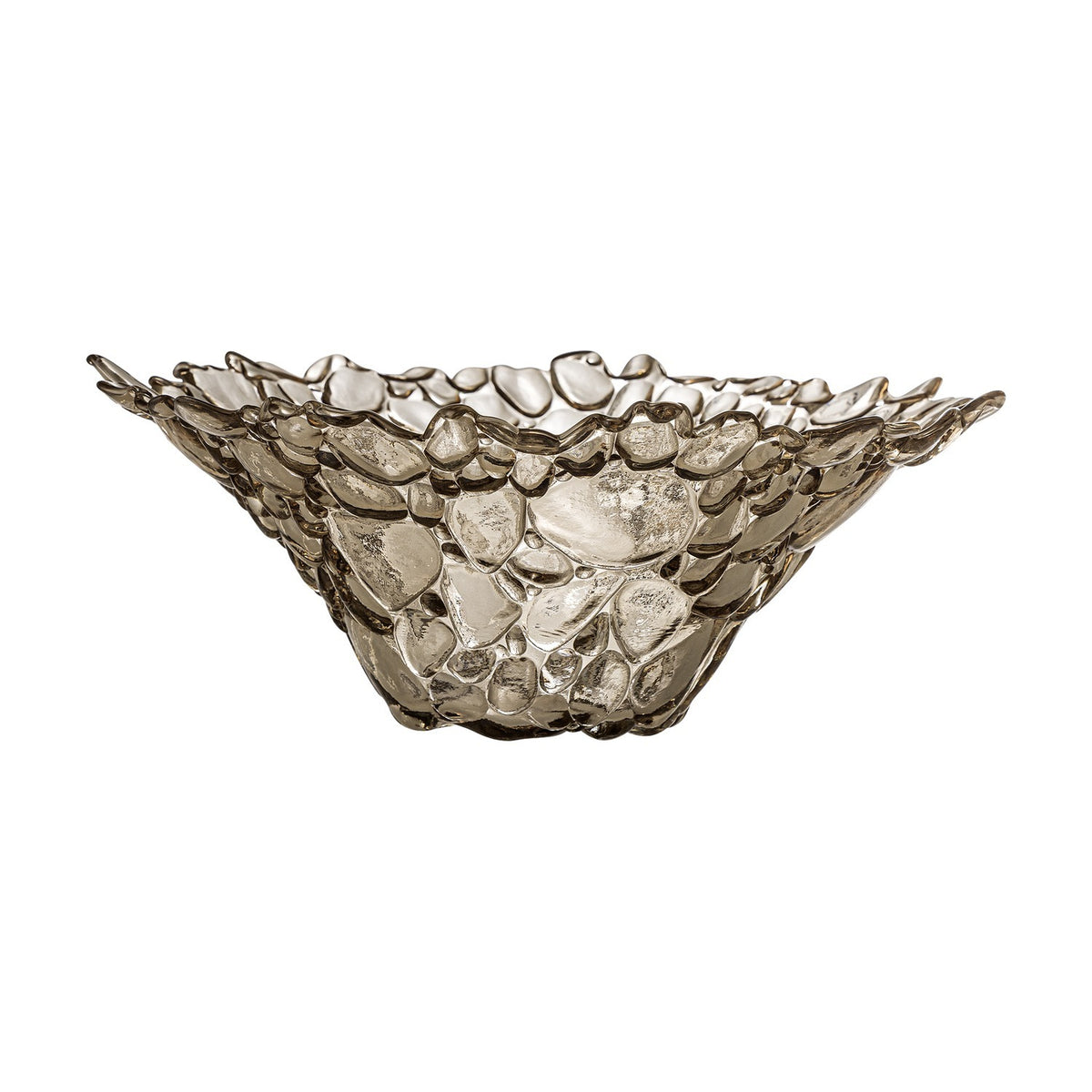Tinki Glass Bowl 30cm - Brown