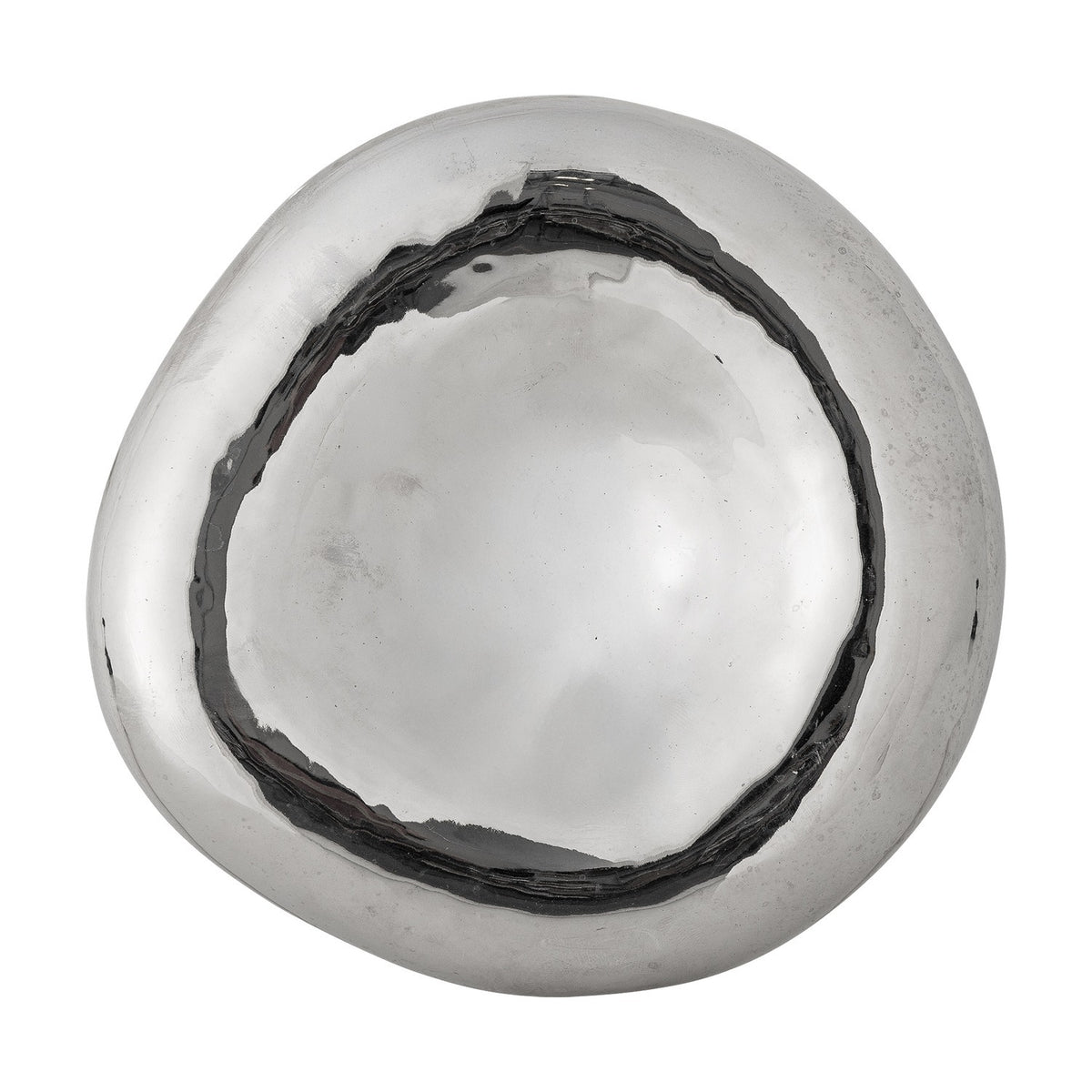Shine Pebble Stoneware Bowl 18cm - Silver