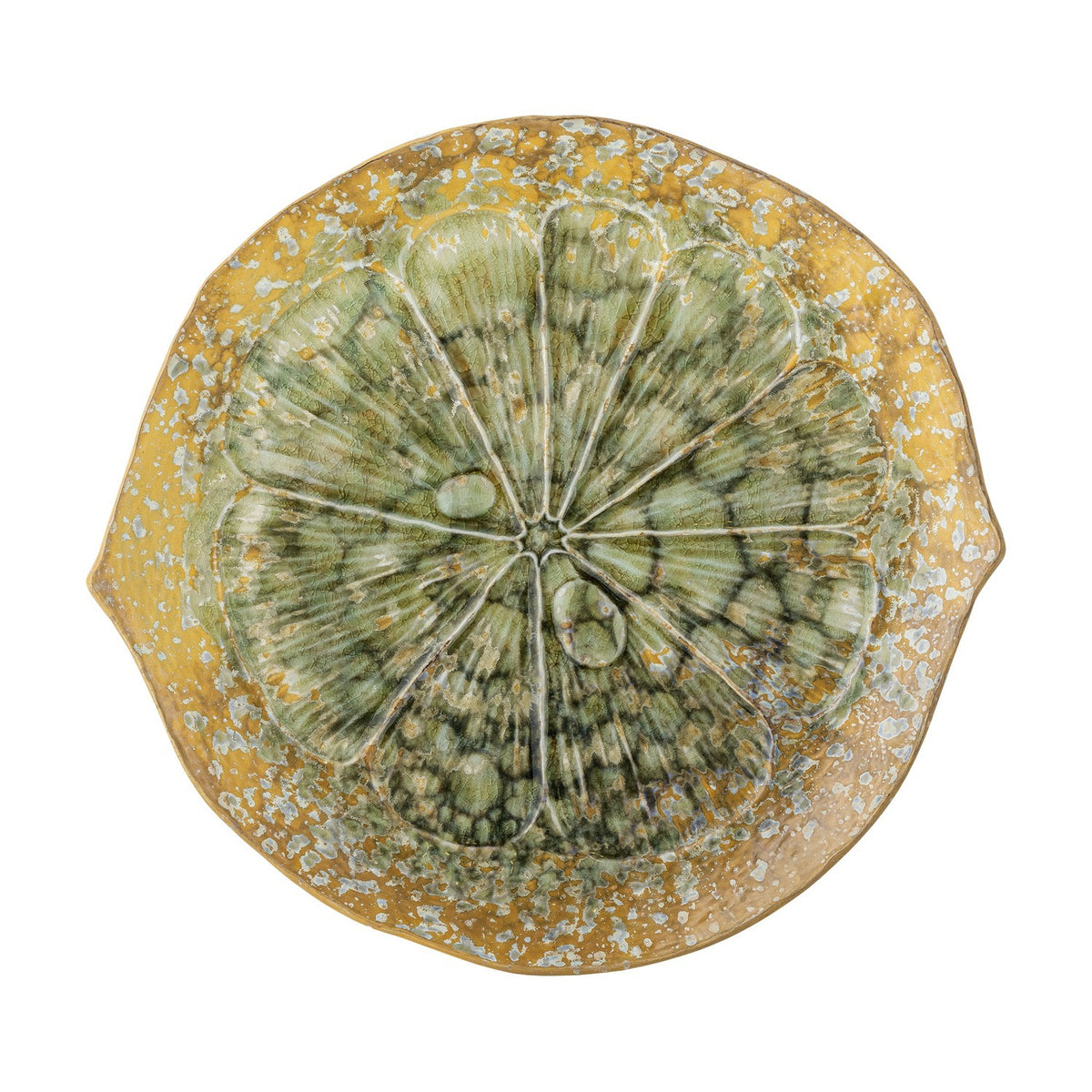 Milani Round Stoneware Platter - Green