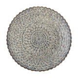 Katrina Wavy Stoneware Dinner Plates Set of 4 - Grey