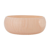 Lalie Ribbed Glass Bowl in pink, 20x12.5cm, round glass bowl with wavering ribbed texture and two rounded side lugs, glossy interior, shown on a plain white background.