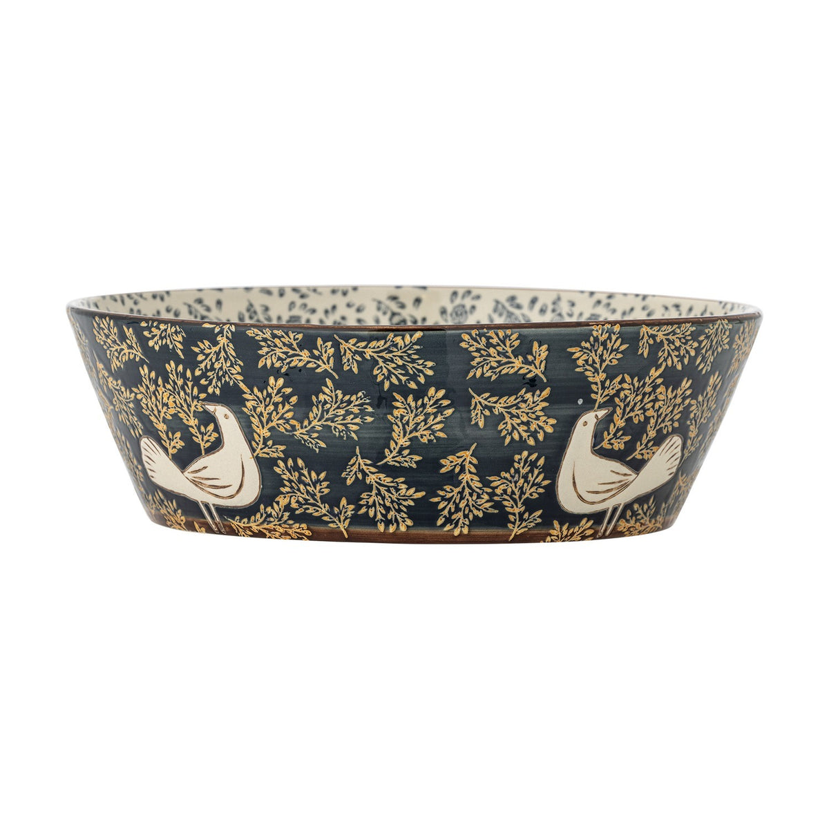 Hezha Stoneware Bowl 28cm - Blue