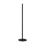 Solid F 180 Cylinder LED Floor Lamp in matte black, a slim upright column on a round flat base, shown on a plain white background.