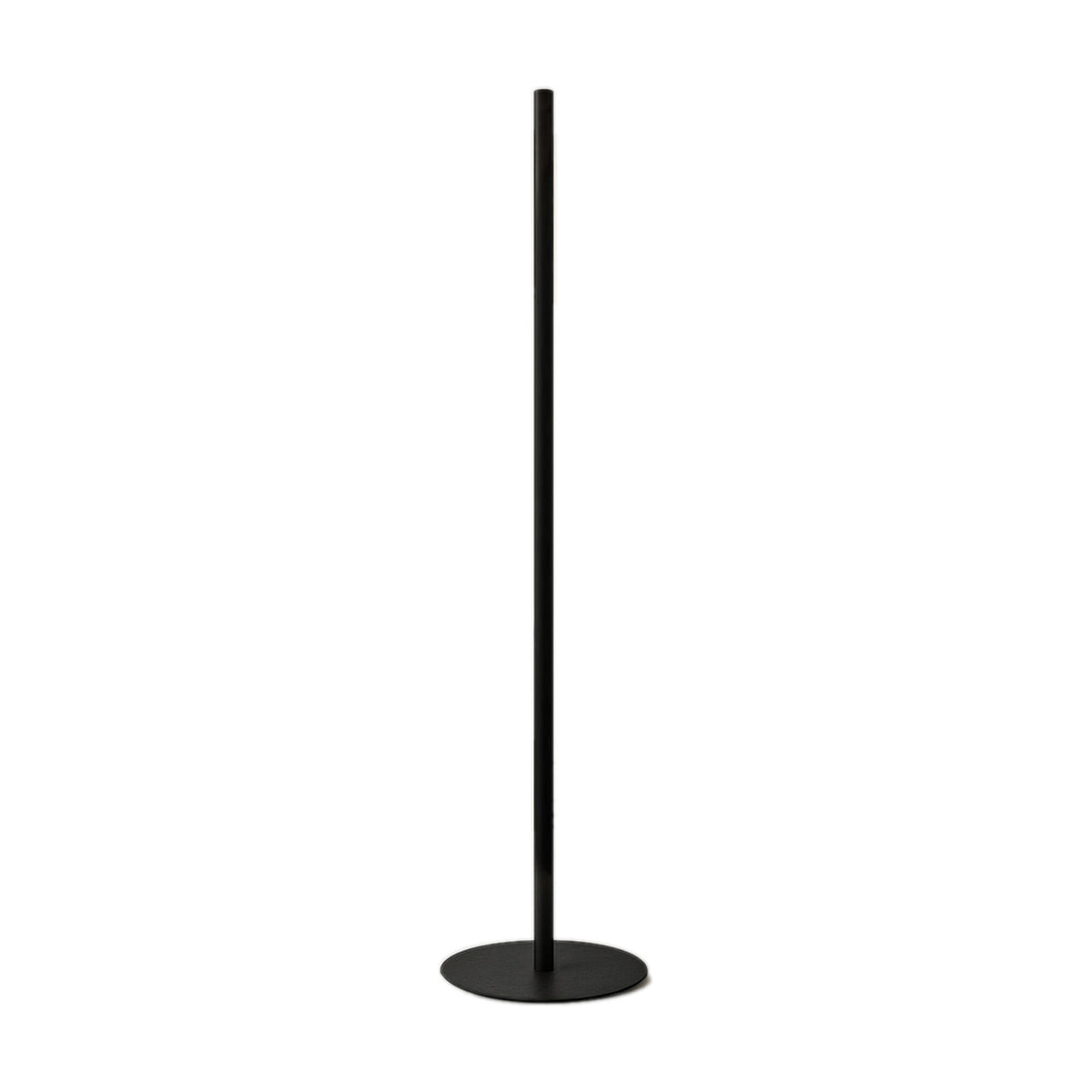 Solid F 240 Cylinder LED Floor Lamp with a slim black stem on a round disc base, shown against a plain white background.
