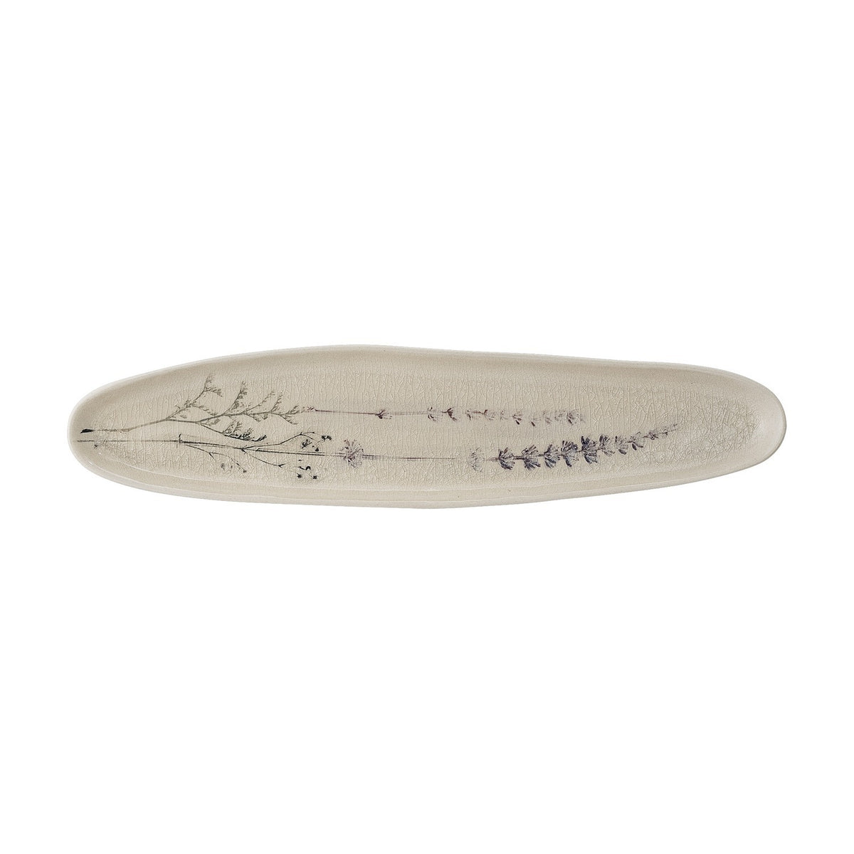 Bea Crackle Stoneware Platter 35.5x8cm - Cream