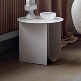 Cher Round Iron Side Table - Grey