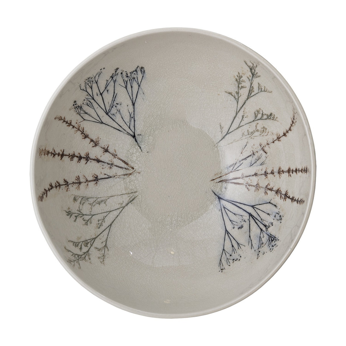 Bea Crackle Stoneware Bowl 30.5cm - Cream