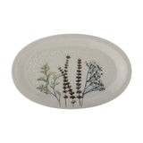 Bea Crackle Stoneware Platter 28.5x18cm - Cream