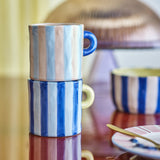 Phoenix Striped Stoneware Mugs 250ml Set of 2 - Multi