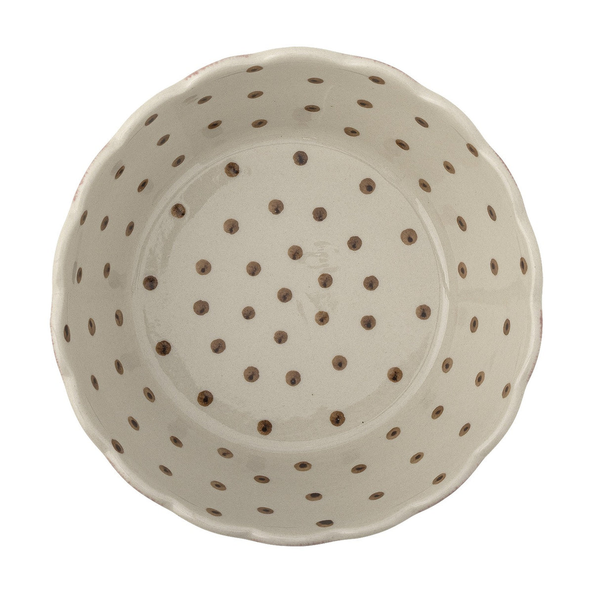 Chip Striped Stoneware Bowl 17cm - Pink