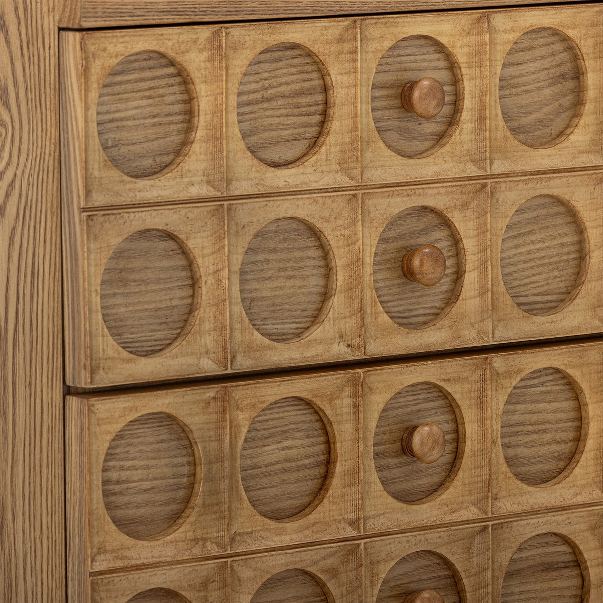 Vester Geometric Chest of Drawers - Brown
