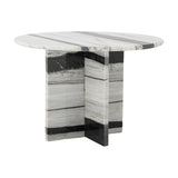 Rosito Striped Marble Coffee Table - White