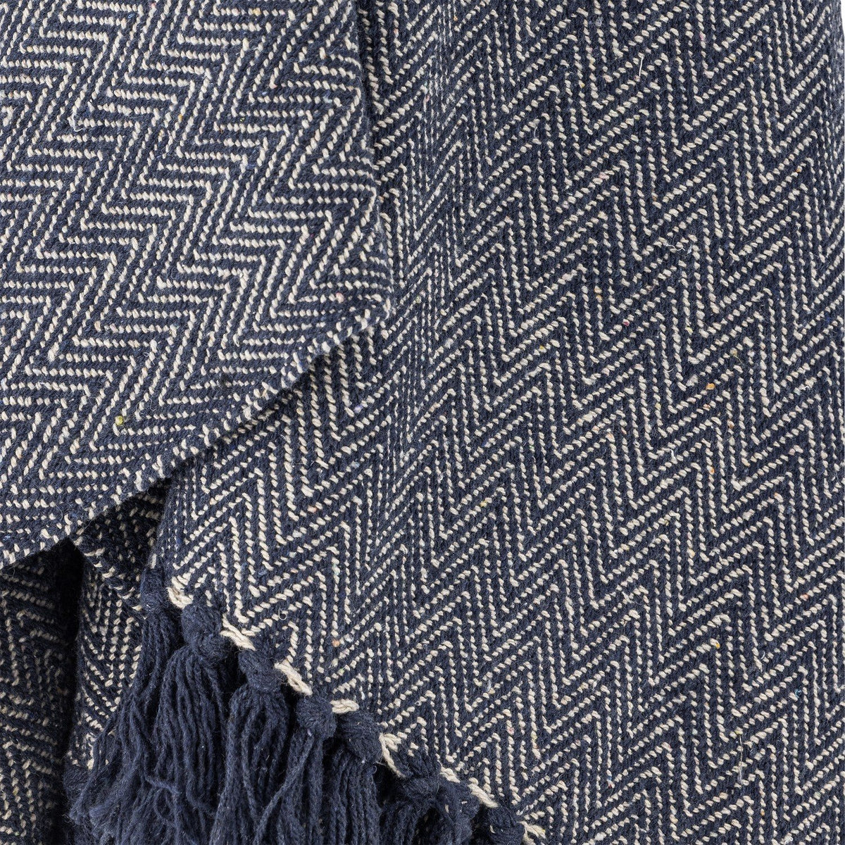 Herringbone Throw - Blue