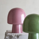Paddy Mushroom Glass Table Lamp - Pink