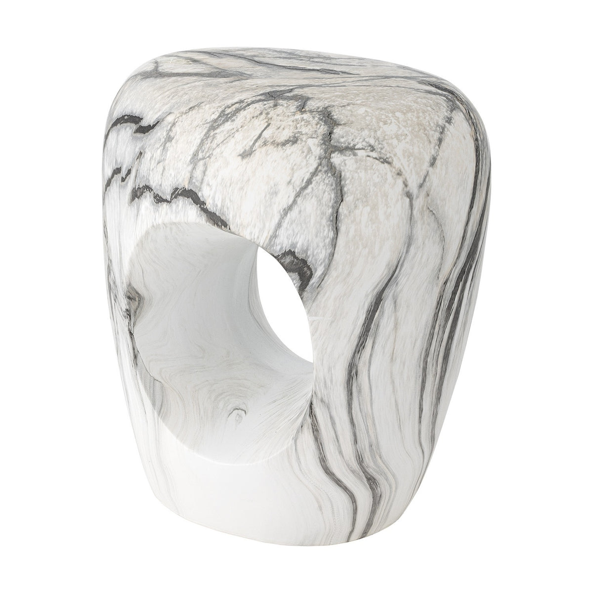 Bard Stoneware Side Table - White