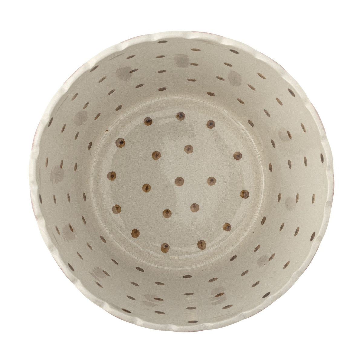 Chip Striped Stoneware Bowl 17.5cm - Pink
