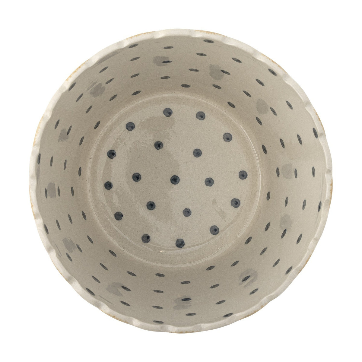 Chip Striped Stoneware Bowl 17.5cm - Yellow