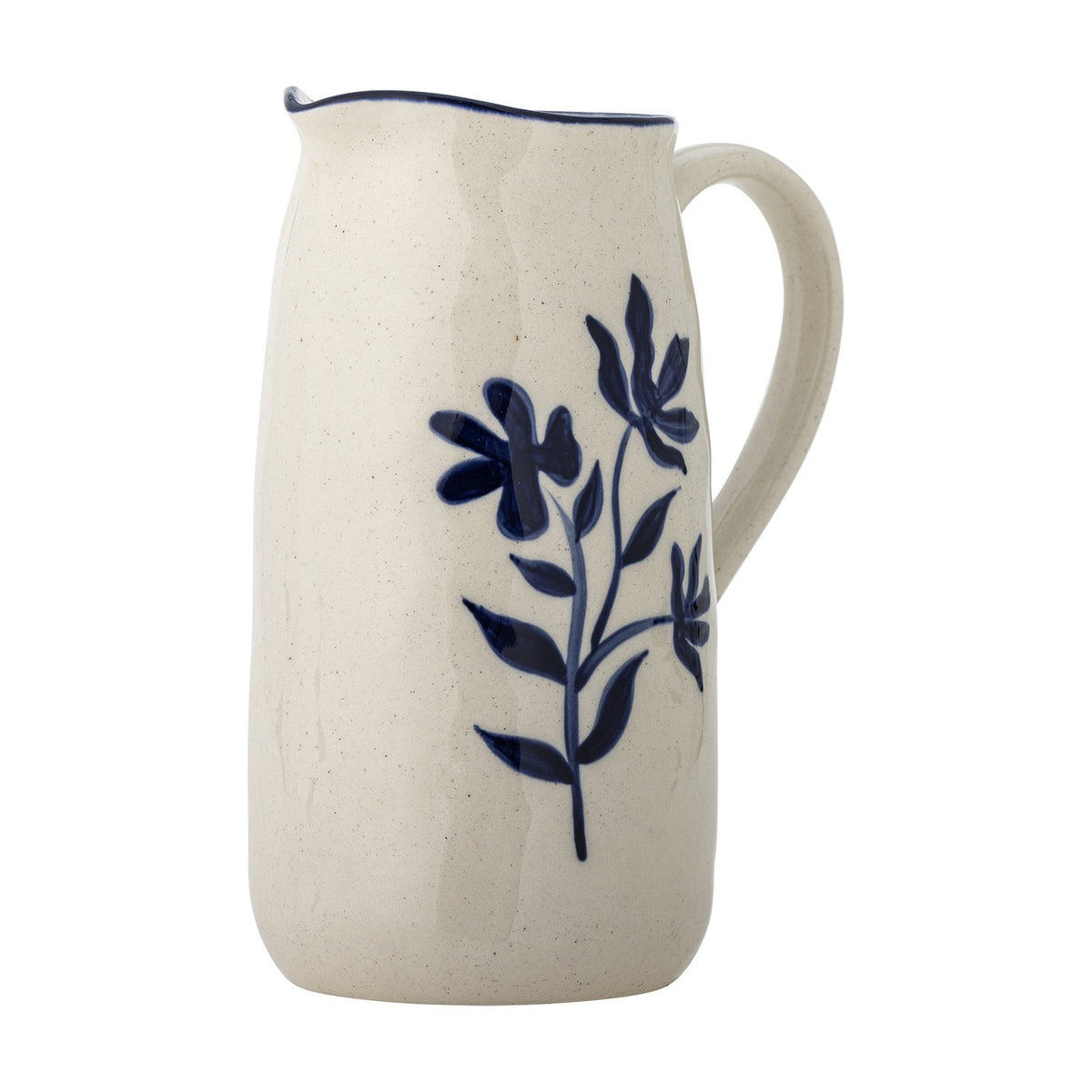 Eimy Floral Stoneware Jug - Cream