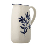 Eimy Floral Stoneware Jug - Cream